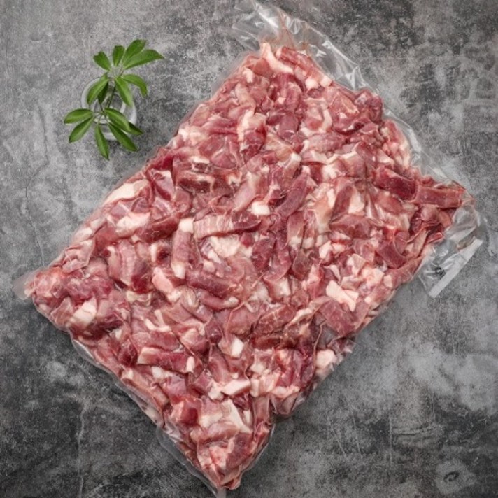  [우리집 고기] 돼지고기 프리미엄 흑돼지 뒷다리 제육용 5kg 찌개용 업소용 대용량 식당용, 찌개용5kg, 1개 