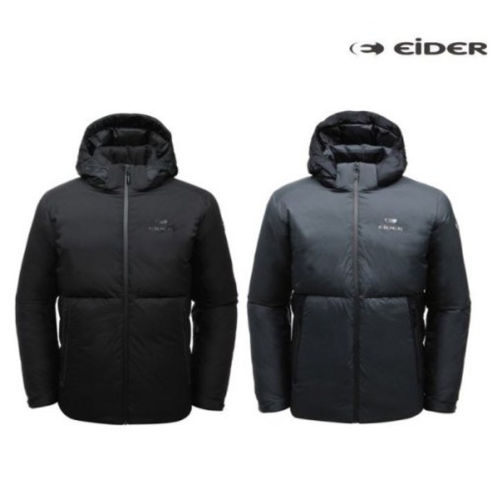 아이더 RUTHER (루쏘) 일자형 베이직 스타일의 후드 탈부착형 중형 다운 자켓 DMW19509