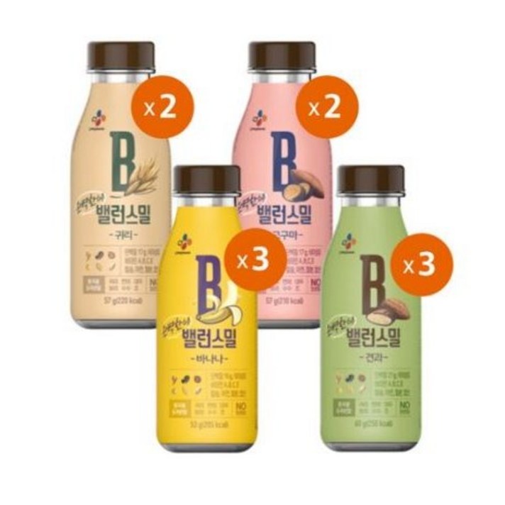 CJ 밸런스밀 4종 (귀리2 고구마2 바나나3 견과3), 상세정보참조, 상세정보참조