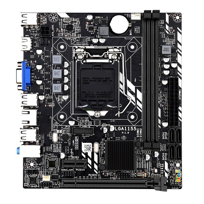 노 브랜드 인텔 코어 I7/I5/I3/펜티엄/셀러론 LGA1155 DDR3 M-ATX 마더보드 H61 용 LGA 1155, 708045