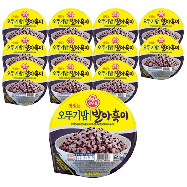 맛있는 오뚜기밥 발아흑미, 210g, 12개