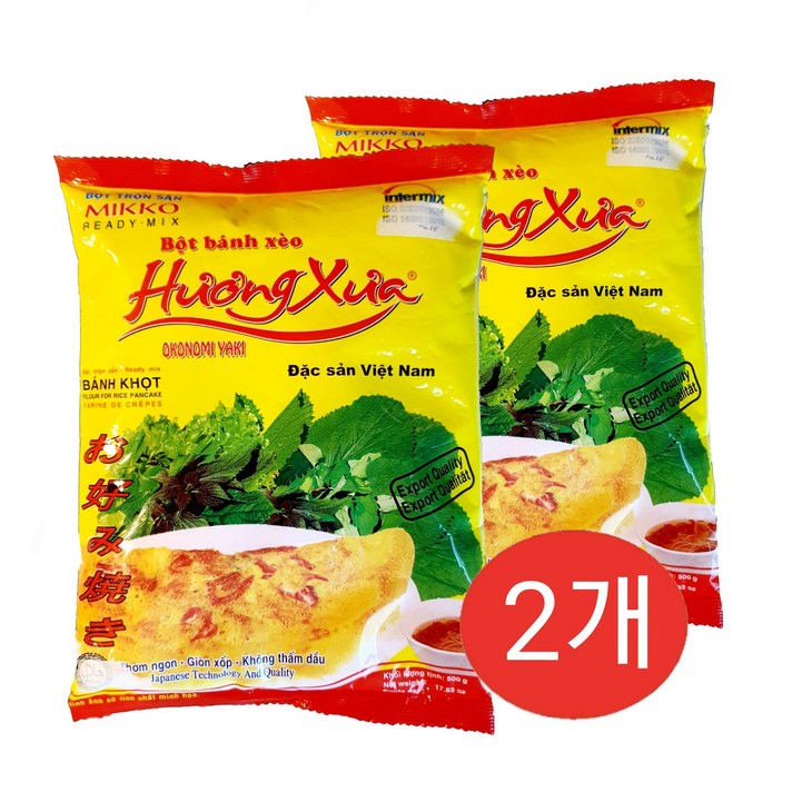 베트남 미코 반쎄오 가루 분말 파우더 BOT BANH XEO 2개, 500g*2