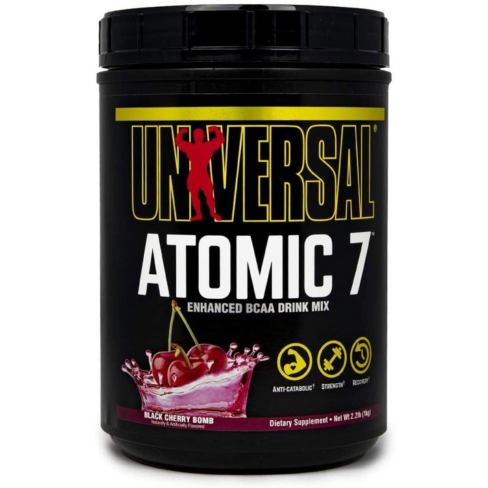 유니버셜뉴트리션 아토믹 7 BCAA 퍼포먼스 서플먼트, 1kg, Black Cherry Bomb