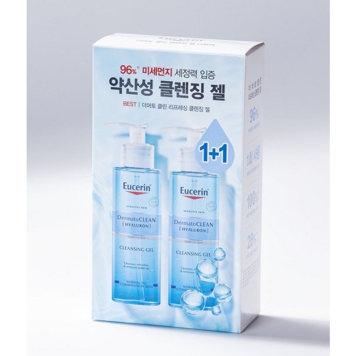 유세린 더머토 클린 리프레싱 클렌징 젤 200ml 더블팩, 1세트