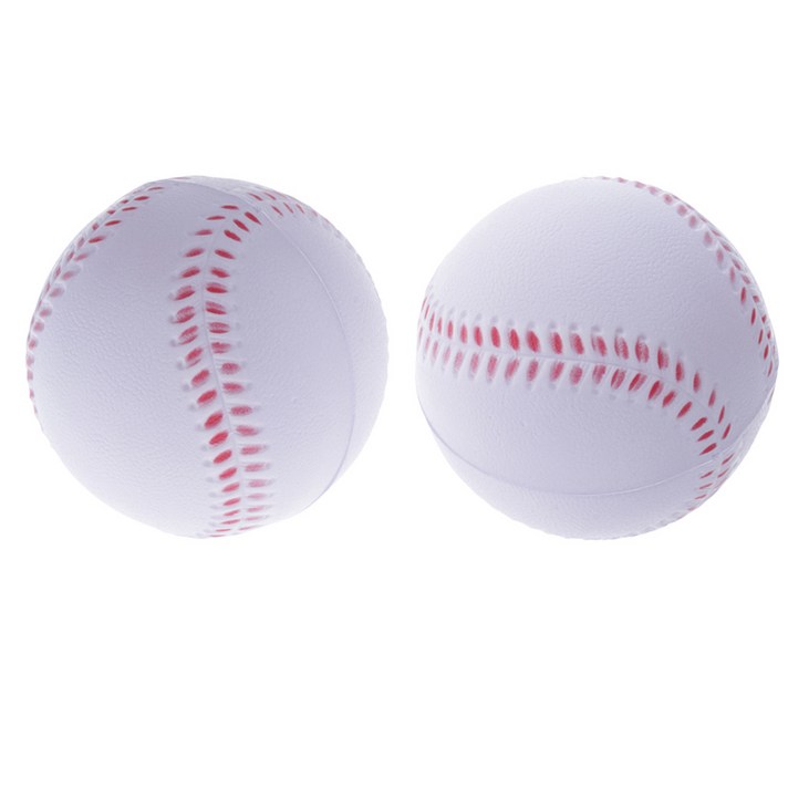 2 소프트 3.5 '' 라운드 폼으로 채워진 야구공, 9cm, 화이트, PU