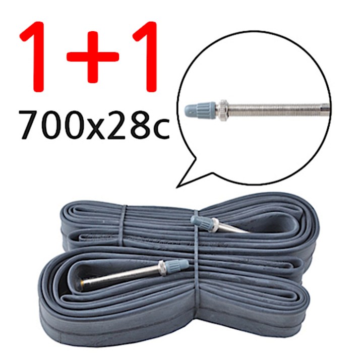 1+1 흥아 700x28c FV 40mm 로드 하이브리드 자전거 튜브 프레스타, 700x28c 프레스타 40mm
