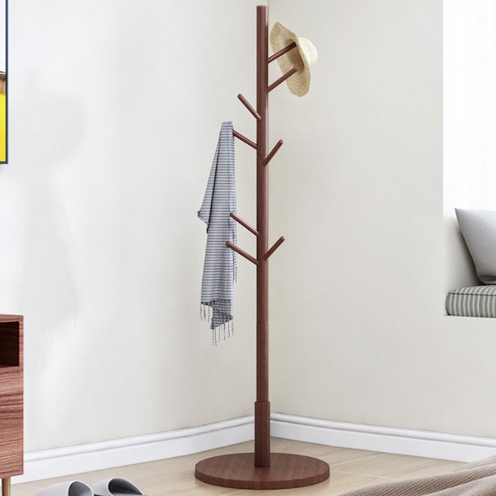  더그랑샵 모던 스탠드 옷걸이 행거, 월넛 