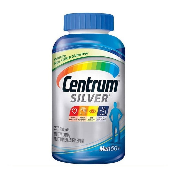 [내일도착]케이(K)타운-센트룸 실버 맨 275정 50세이상 중년 남성 종합 건강 보충 비타민, 남성용 275정