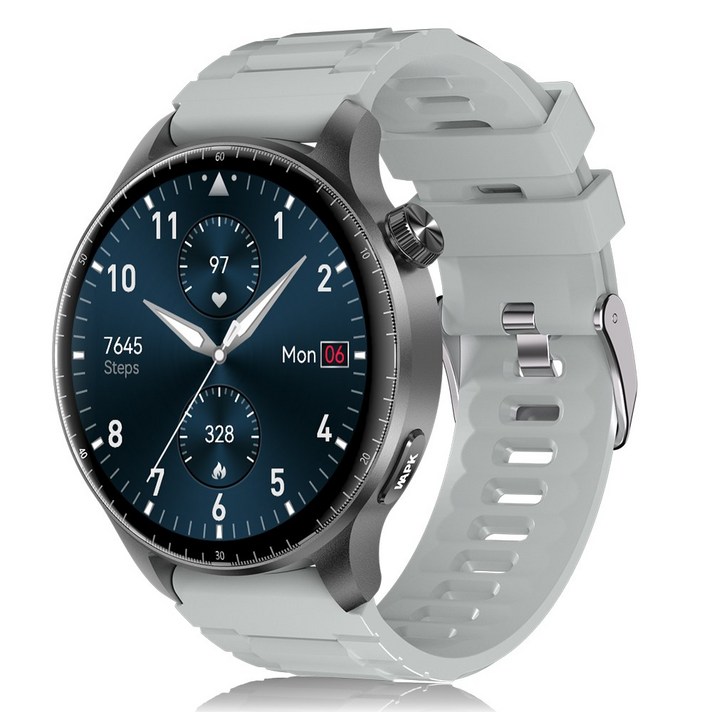 와피크 AI운동인식 블루투스 통화가능 스마트워치 ST50 1.52인치 AMOLED 대화면 한글판, GPS  블루투스, 3.8cm, 실버