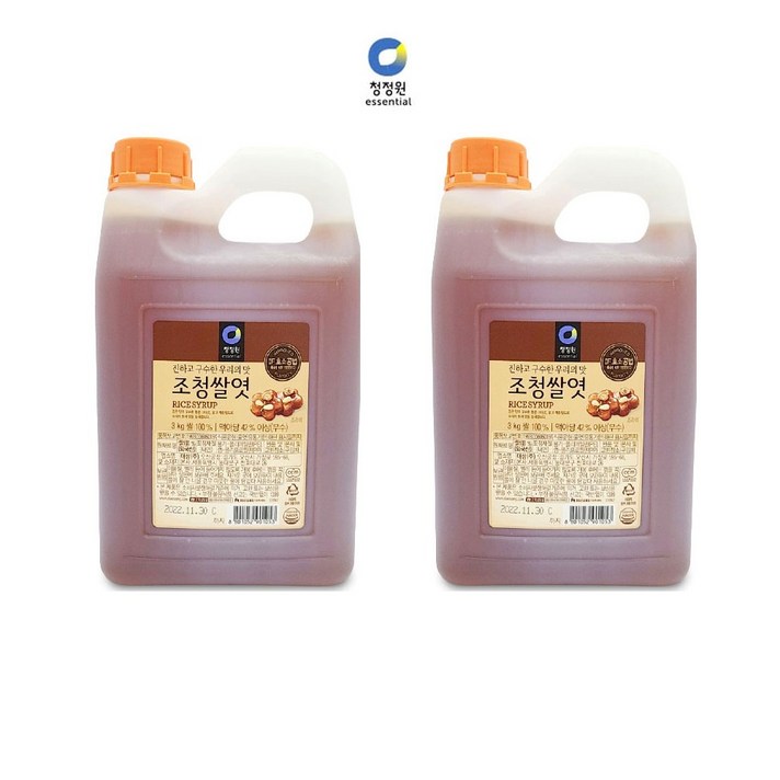 Tsm 청정원 조청쌀엿 진하고 구수한 우리의 맛!, 청정원 조청쌀엿 파우치팩(3kgx2)