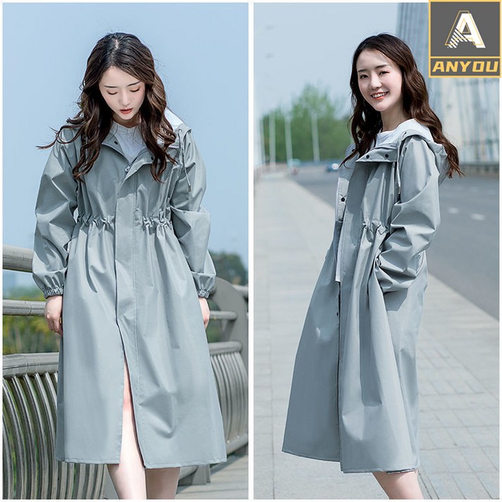 예쁜 여성 우비 트렌치형 여성패션 우비