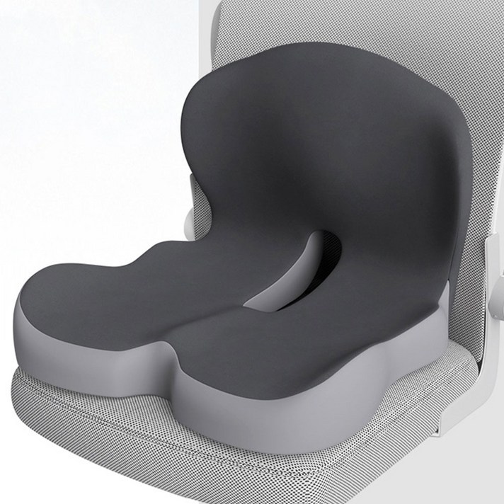 엔빙 바른자세 메모리폼 일체형허리쿠션 사무실의자 꼬리뼈방석 등받이 방석