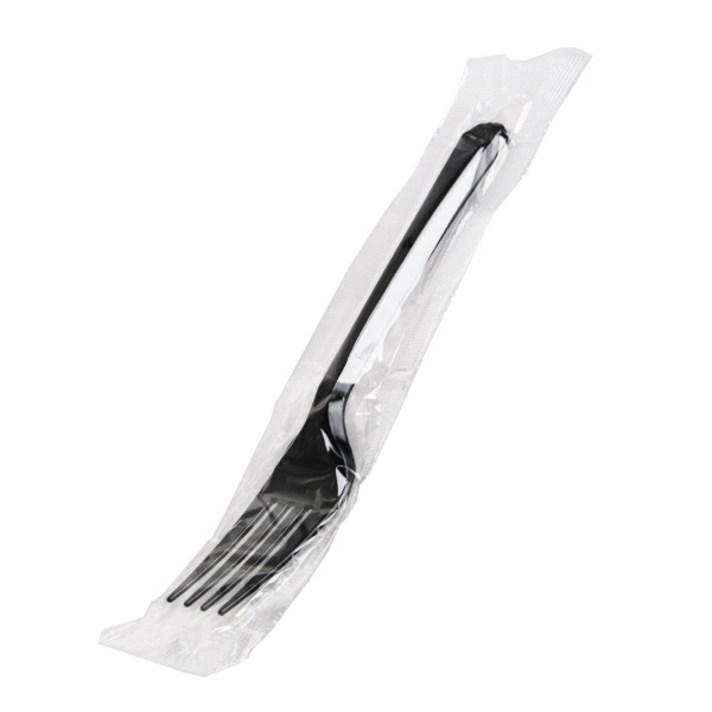 커피세븐 (포크)개별포장-일회용 156mm-블랙 / 2000개, (포크)개별포장 일회용-블랙 156mm 2000개/1박스, (포크)개별포장-블랙 156mm