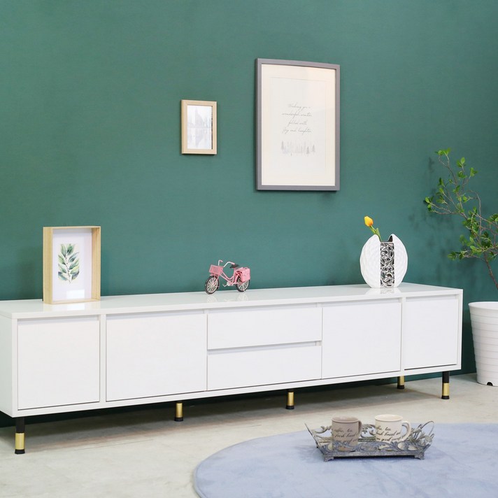  나무야스토리 노블레스 2000 거실장 티비다이 TV다이, 그레이+화이트 