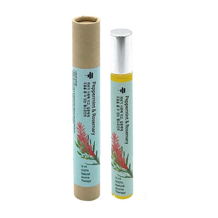 힐링팜스 펄스포인트 페퍼민트&로즈마리 아로마테라피, 1개, 12ml