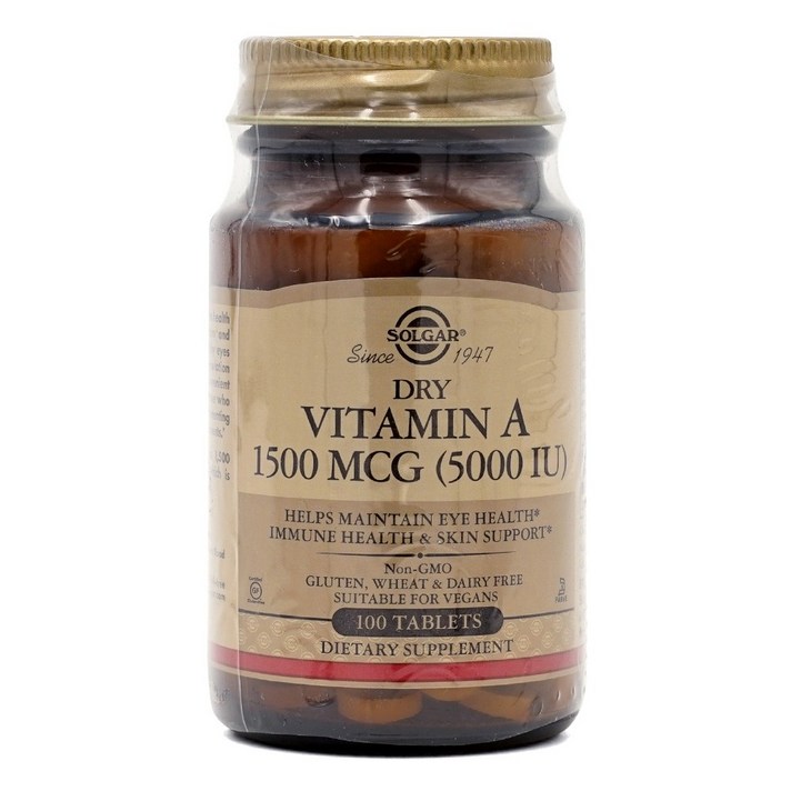 솔가 드라이 비타민A 1500mcg 타블렛, 100개입, 1개