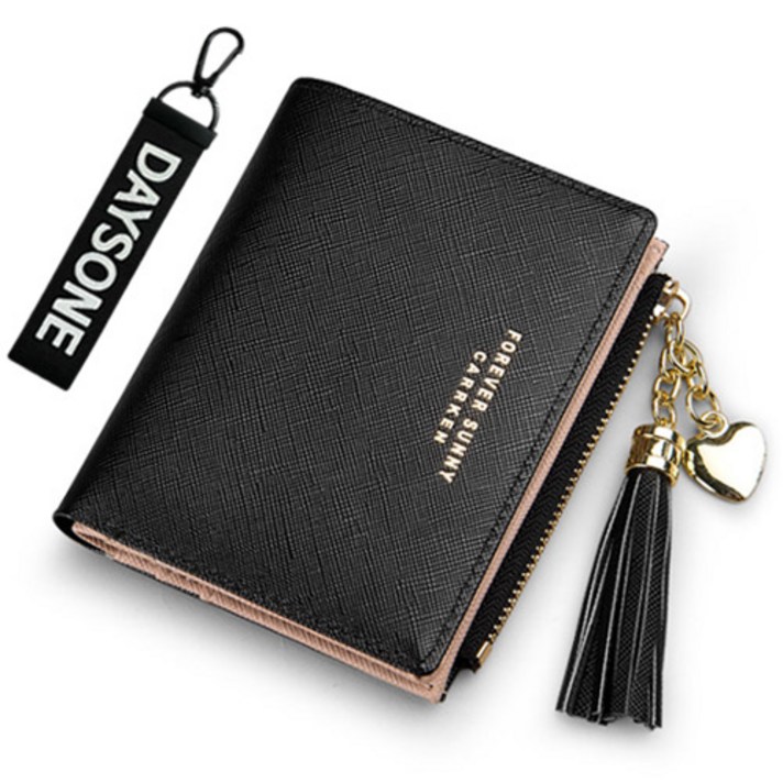 [사은품증정] 데이즈원 여자 여성 학생 테슬 포에버 지폐 동전 카드 스트랩 증정 반지갑