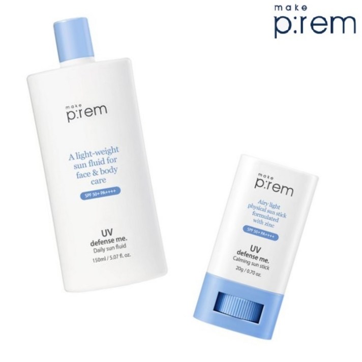 코스트코 메이크프렘선케어세트(선플루이드150ml 선스틱 20g p:rem UV DefenseMe SunFluid an Sunstick, 1세트, 150ml