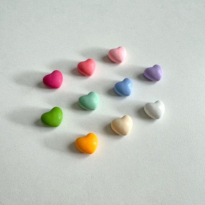  케이트가든 자체제작 컬러풀 하트 냉장고 자석 10개입, 10p 