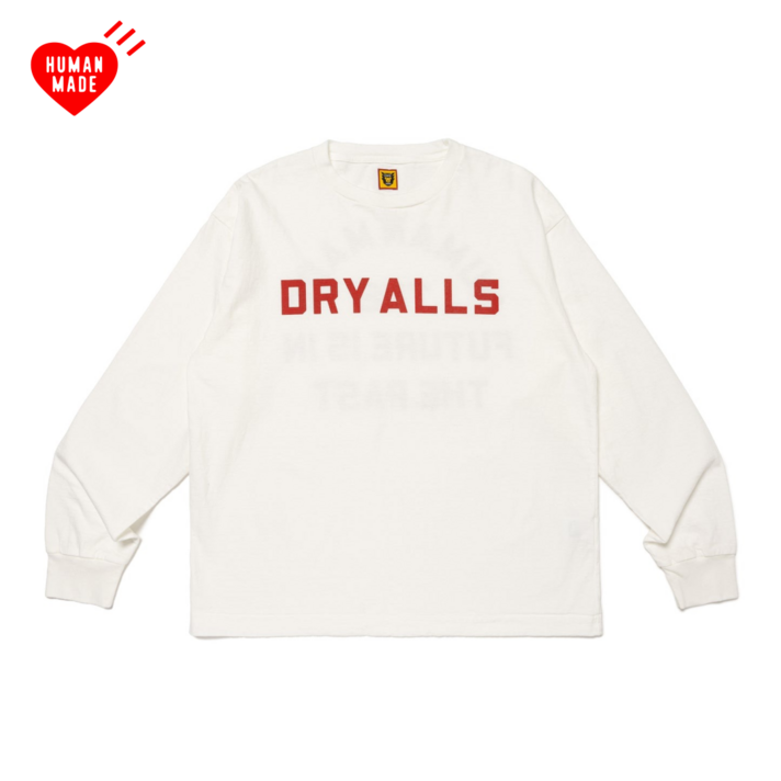 휴먼메이드 롱슬리브 DRY ALL 그래픽 긴팔 티셔츠 화이트 HM28CS032 휴먼메이드 롱슬리브 DRY ALL 그래픽 긴팔 티셔츠 화이트 HM28CS032