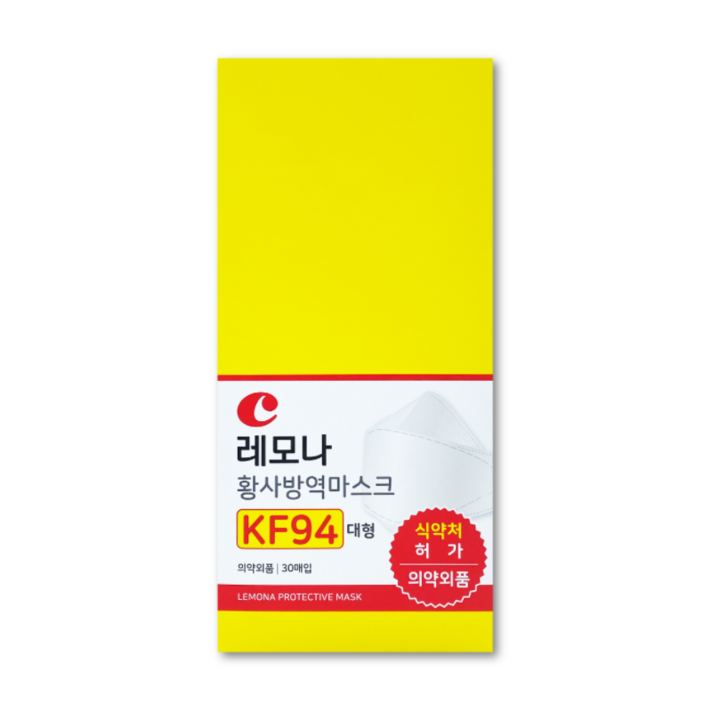 레모나 황사방역마스크 대형 KF94, 1개입, 30개