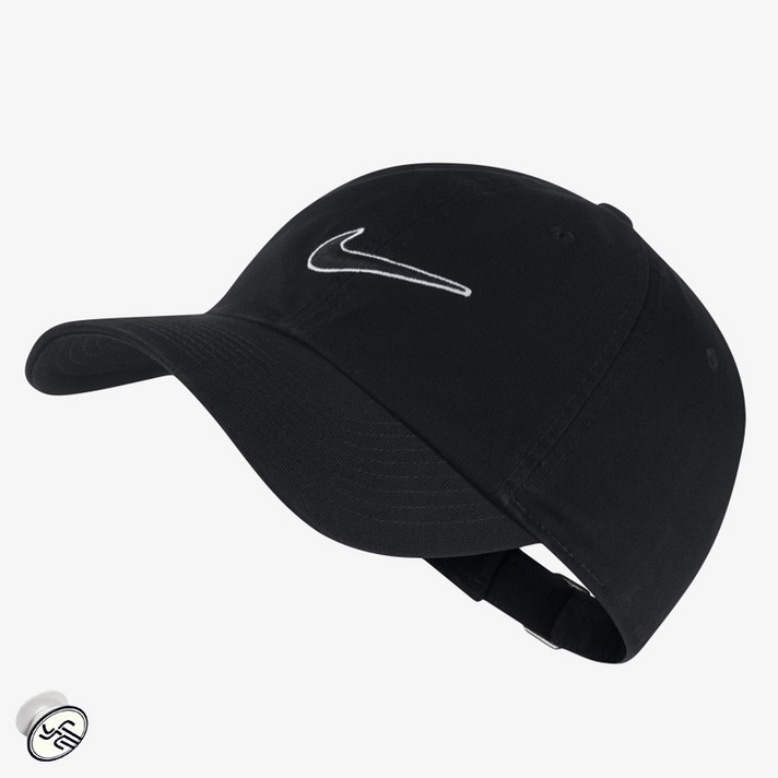 나이키 헤리티지 스우시 데일리 캡 모자 블랙 + 그립톡