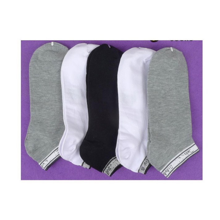 5개 신기편한 영어 디자인 단색 발목양말 발큰여자 중학생 선물용 운동용 땀흡수