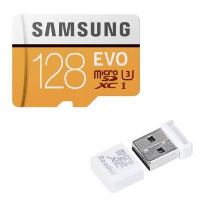 삼성 microSD 메모리카드 MB-MP128GA + USB 전용리더기, 128GB