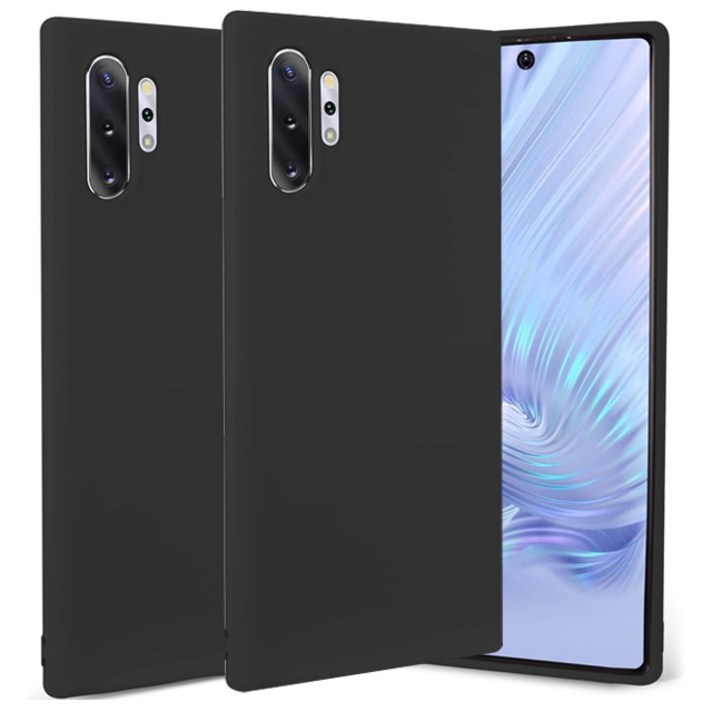 11 스톤스틸 삼성 갤럭시 노트10 노트10플러스 지문방지 스키니 슬림핏 심플 케이스 블랙