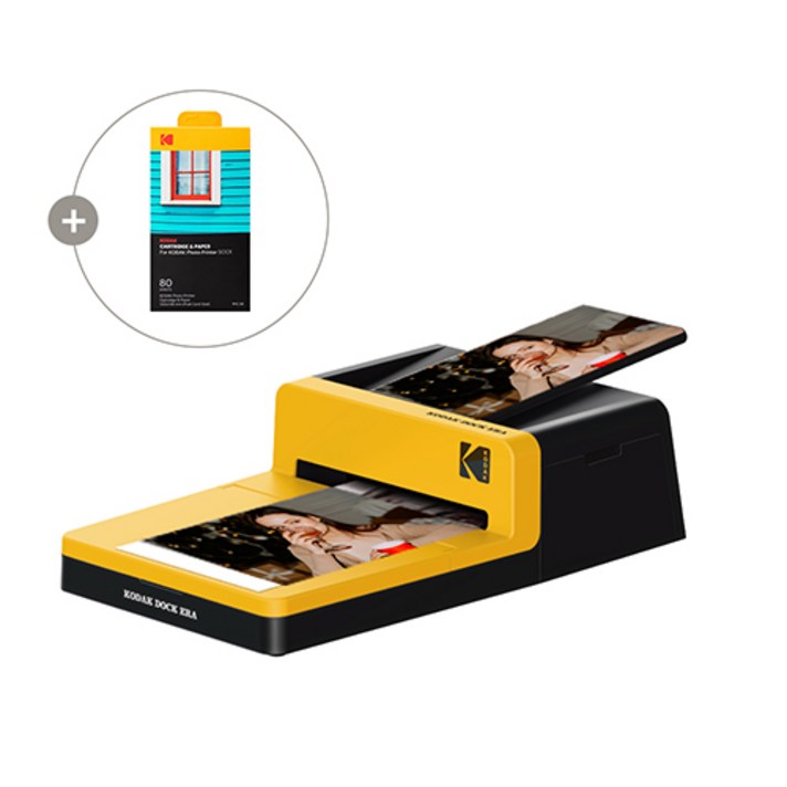 [신제품] 코닥 ERA 도크 포토프린터 사진인화기+카트리지 90매 번들, 옵션없음.