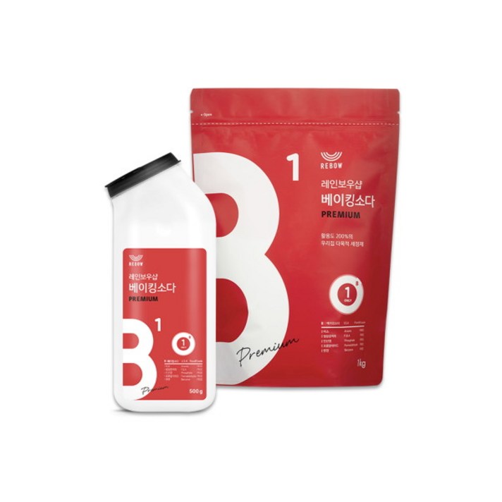 레인보우샵 왕톡톡이 베이킹소다 리필세트, 1kg, 1세트