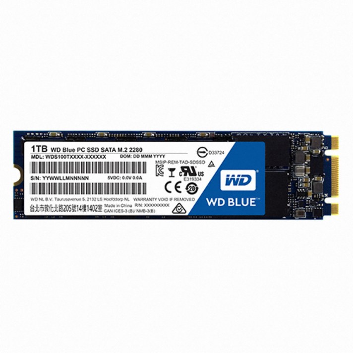 웨스턴디지털 정품 WD Blue M.2 2280 SATA 1TB