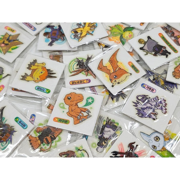 고전문구 디지몬 야광 씰 스티커 고전 띠뿌씰 디지몬어드벤처