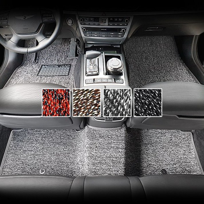 아이칸 하이브리드 뉴 코일매트 전차종 자동차 확장형 카매트, 기아_1+2열, 그레이