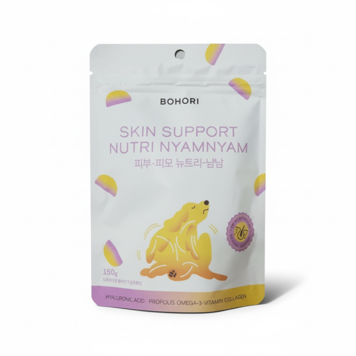 뉴트리냠냠 강아지 영양제 60개입 피부 피모 150g