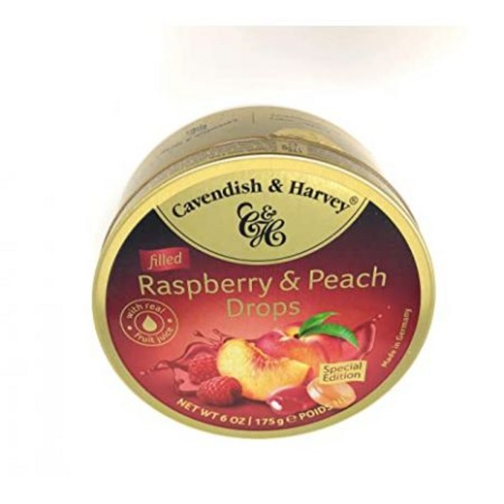 Cavendish & Harvey Raspberry & Peach Drops 175g 캐빈 디시 앤/9440338