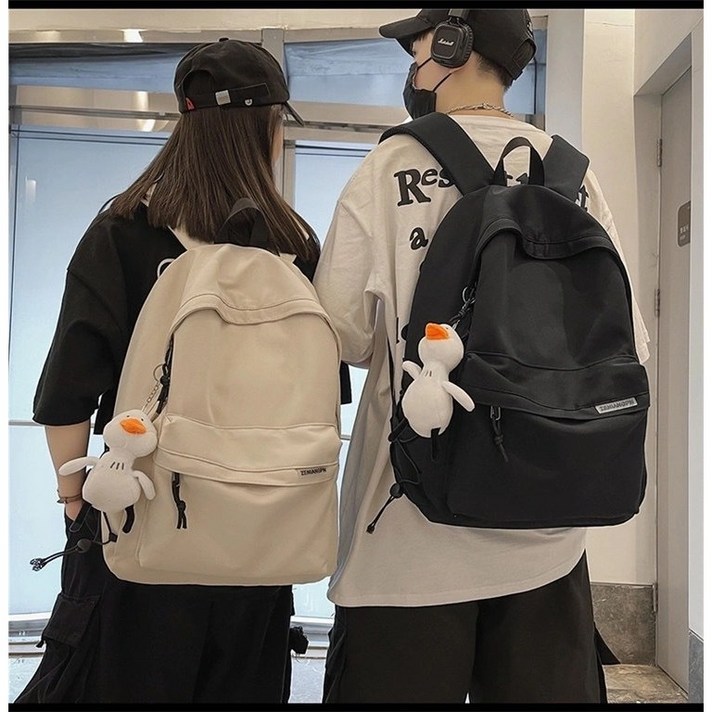  꾸꾸지민 남여공용 데일리 백팩 학생가방 커플가방 대용량 