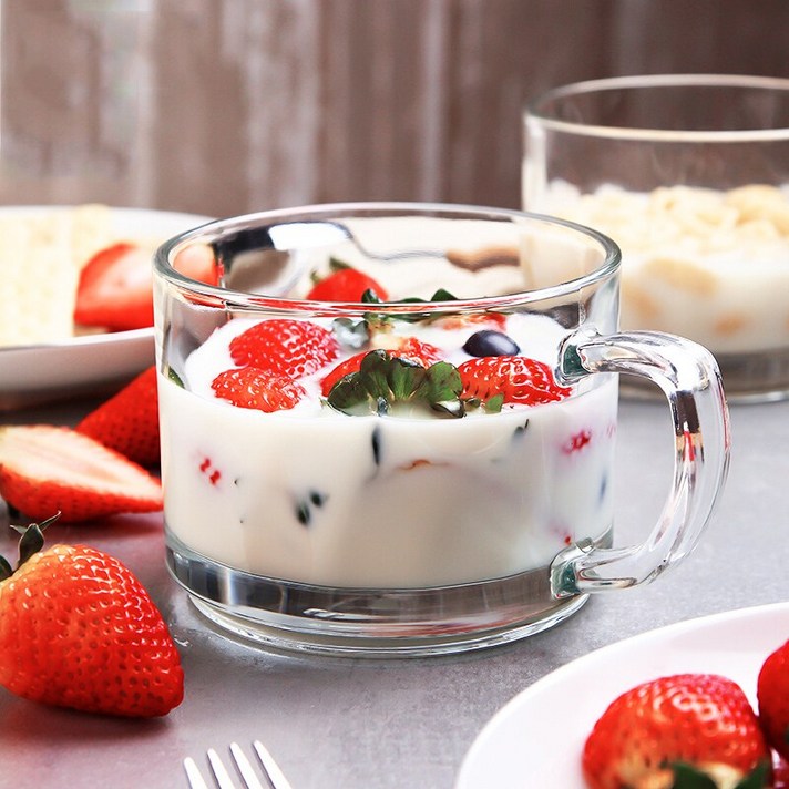 아침 식사 컵 시리 얼 컵 요구르트 컵 가정용 우유 컵 500 ML 파이 로 르 한 마, 28962752306