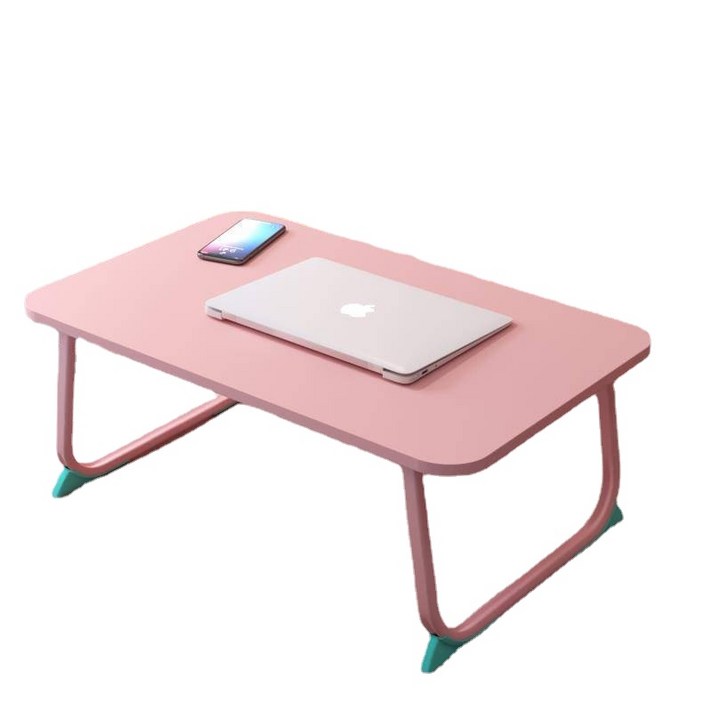 접이식 테이블 침대 대형 접이식 컴퓨터 테이블 대학생 기숙사 연구 게으른 사람들은 창턱 식탁에 앉아, 초대형 7040 핑크, 默认