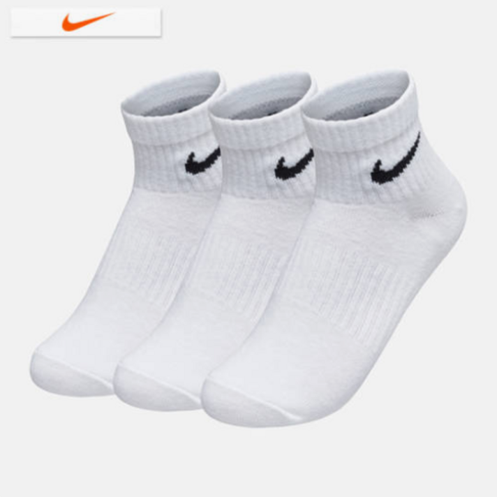 나이키 에브리데이 라이트 노쇼 sx7677-100 양말 3팩, 화이트