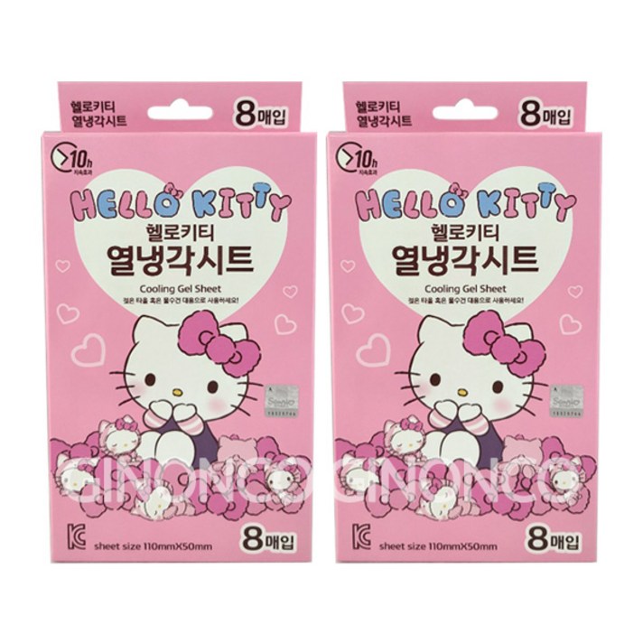 [향기좋은날] 헬로키티 열냉각시트(8매) / 열패치 쿨패치 쿨링 무배, 2개