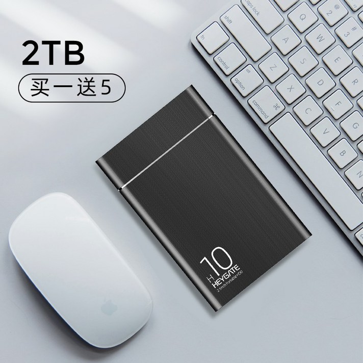 ZhanX 외장하드고속저장 HarddiskNo.79, 정부측, 【 2TB 】 USB 3.0 패션 블랙 H10