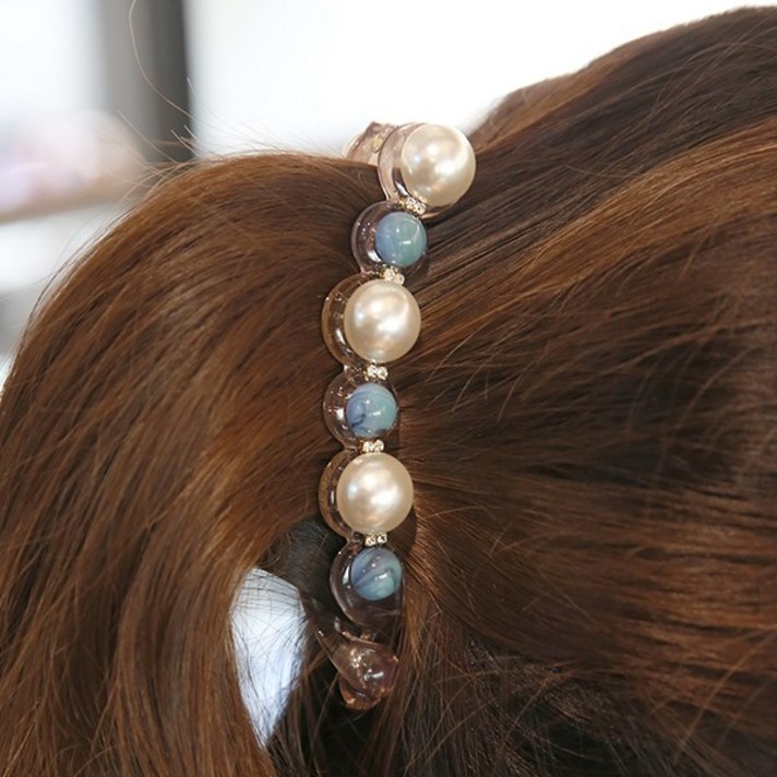 미스21 [1+1 무료배송] 터키석 바나나핀 헤어핀 머리핀(hp012)