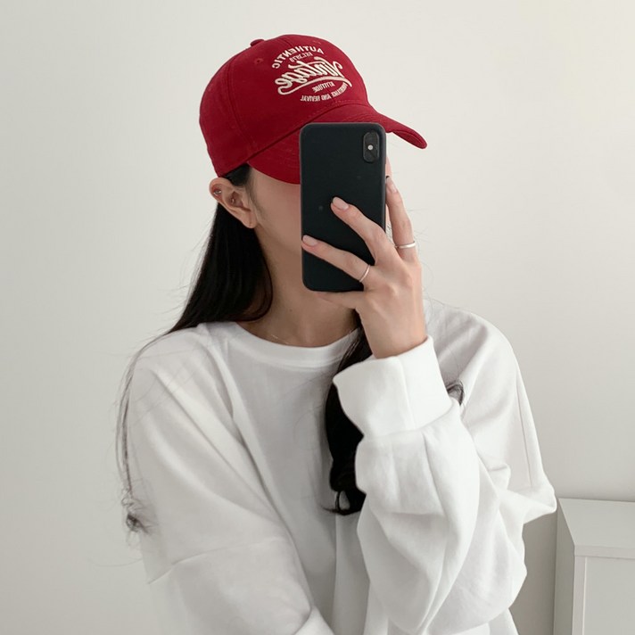 블루씨티 소두핏 빈티지 어센틱 레터링 자수 볼캡 모자