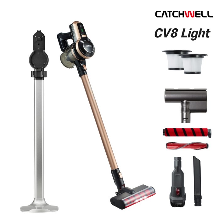 캐치웰 실속형 무선청소기 CV8 Light + 구성품 7종, 단품