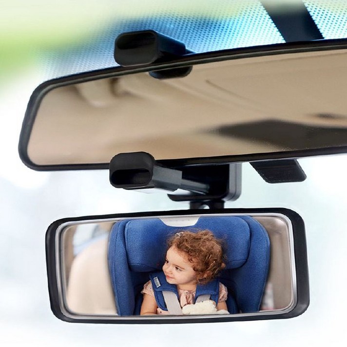 벤투로스 베이비 실내 안전 룸미러 퍼펙트 차량용 와이드 룸밀러 보조미러백 거울 사각지대 사이드미러, 1개, 블랙