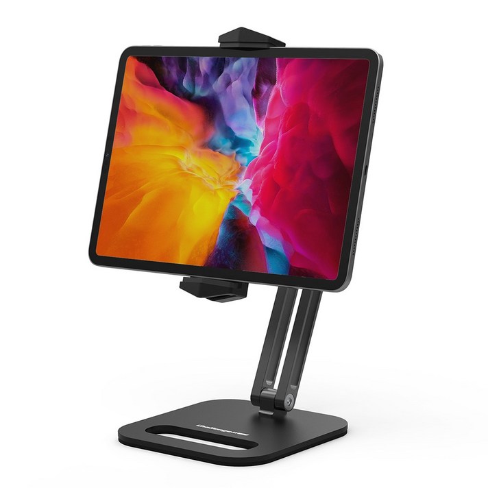 챌린지하이브리드 메탈 탁상용 태블릿 거치대, CH-360S, 블랙