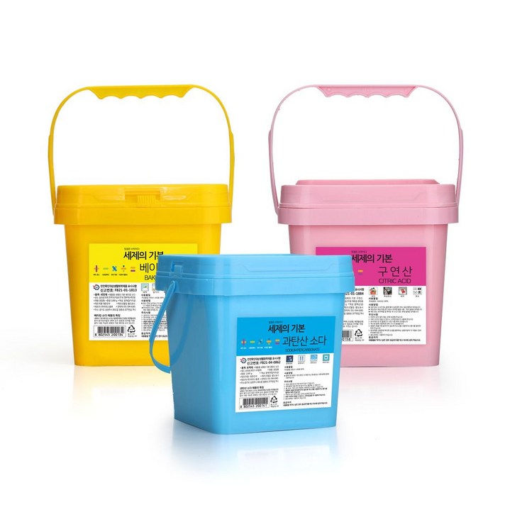 세제의기본(과탄산소다 베이킹소다 구연산)2kg1세트1박스, 2kg, 1세트