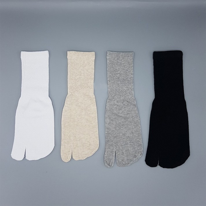 선녀와양말꾼 국산 제조 타비 슈즈 족발 신발 중목 양말 4켤레 세트