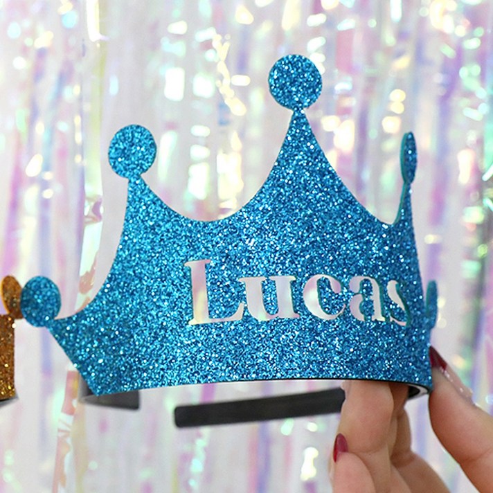 자유문구 생일머리띠 주문제작 _ 생일왕관 펠트머리띠 해피벌스데이 파티용품 응원 졸업 선물 머리띠, ♥제작♥ 2) CF01 티아라 블루